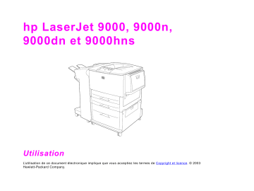 HP LaserJet 9000 Printer series Manuel utilisateur | Fixfr