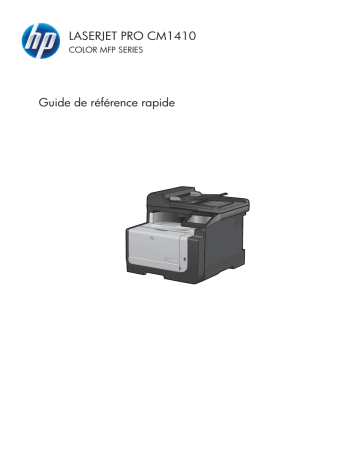 Manuel utilisateur | HP LaserJet Pro CM1415 Color Multifunction Printer series Guide de démarrage rapide | Fixfr