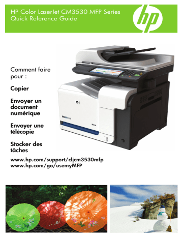 Manuel utilisateur | HP Color LaserJet CM3530 Multifunction Printer series Guide de démarrage rapide | Fixfr