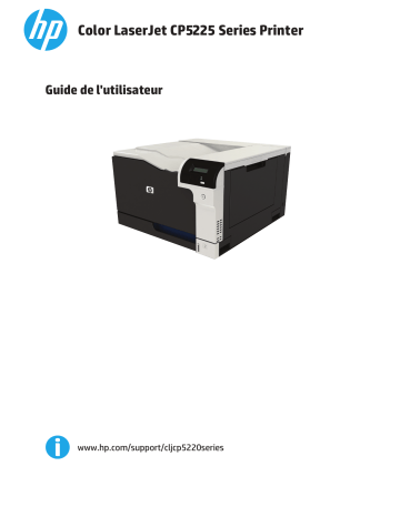 HP Color LaserJet Professional CP5225 Printer series Manuel utilisateur | Fixfr