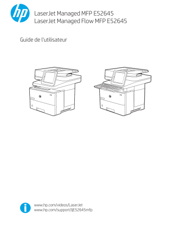 HP LaserJet Managed MFP E52645 series Manuel utilisateur | Fixfr