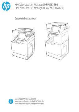 HP Color LaserJet Managed MFP E67660 series Manuel utilisateur