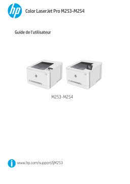 HP Color LaserJet Pro M253-M254 Printer series Manuel utilisateur