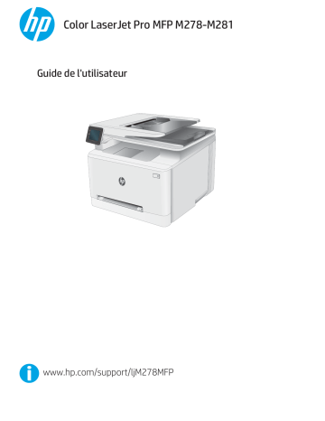 HP Color LaserJet Pro M280-M281 Multifunction Printer series Manuel utilisateur | Fixfr