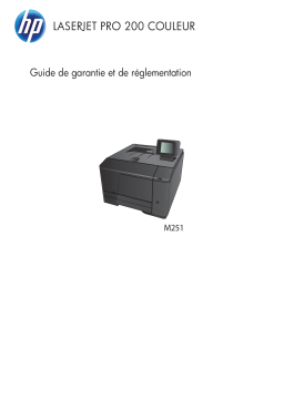 HP LaserJet Pro 200 color Printer M251 series Manuel utilisateur