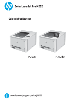 HP Color LaserJet Pro M252 series Manuel utilisateur