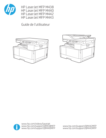 LaserJet MFP M438 series | LaserJet MFP M443nda series | LaserJet MFP M442 series | HP LaserJet MFP M440 series Manuel utilisateur | Fixfr