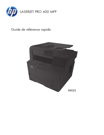 Manuel utilisateur | HP LaserJet Pro 400 MFP M425 Guide de démarrage rapide | Fixfr