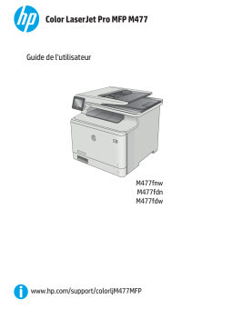 HP Color LaserJet Pro MFP M477 series Manuel utilisateur