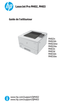 HP LaserJet Pro M402-M403 n-dn series Manuel utilisateur