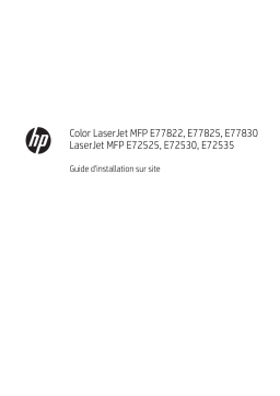 HP Color LaserJet Managed MFP E77822-E77830 series Guide d'installation