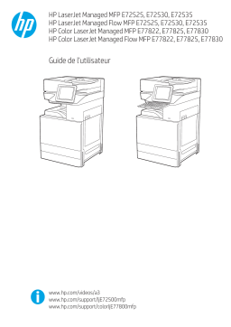 HP Color LaserJet Managed MFP E77822-E77830 series Manuel utilisateur