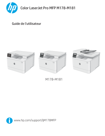 HP Color LaserJet Pro M180-M181 Multifunction Printer series Manuel utilisateur | Fixfr
