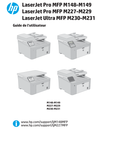 HP LaserJet Pro MFP M148-M149 series Manuel utilisateur | Fixfr