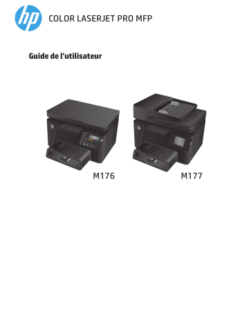 Color LaserJet Pro MFP M176 series | HP Color LaserJet Pro MFP M177 series Manuel utilisateur | Fixfr