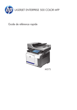 HP LaserJet Enterprise 500 color MFP M575 Guide de démarrage rapide