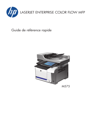 Manuel utilisateur | HP LaserJet Enterprise 500 color MFP M575 Guide de démarrage rapide | Fixfr