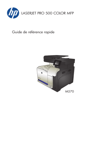 Manuel utilisateur | HP LaserJet Pro 500 Color MFP M570 Guide de démarrage rapide | Fixfr