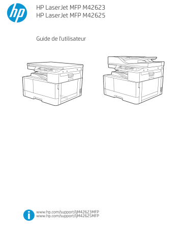 LaserJet MFP M42623 series | HP LaserJet MFP M42625 series Manuel utilisateur | Fixfr