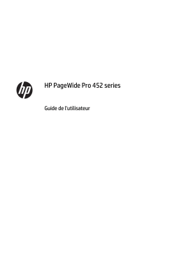 HP PageWide Pro 452dn Printer series Manuel utilisateur
