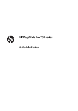 HP PageWide Pro 750 Printer series Manuel utilisateur