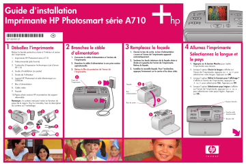 HP Photosmart A710 Printer series Guide d'installation | Fixfr