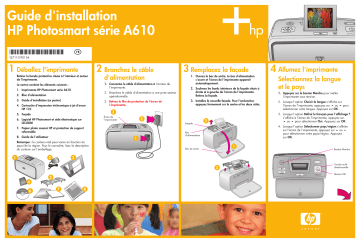 Photosmart A610 Printer series | HP Photosmart A618 Printer series Guide d'installation | Fixfr