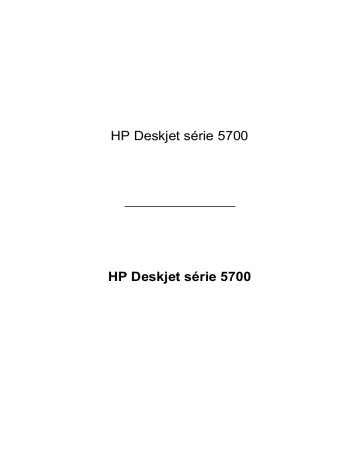 HP Deskjet 5740 Printer series Manuel utilisateur | Fixfr
