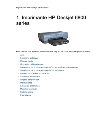 HP Deskjet 6840 Printer series Manuel utilisateur | Fixfr