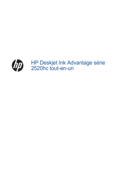 HP Deskjet Ink Advantage 2520hc All-in-One Printer series Manuel utilisateur