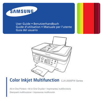 HP Samsung CJX-2000FW Inkjet All-in-One Printer series Manuel utilisateur | Fixfr