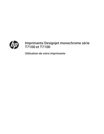HP DesignJet T7100 Printer series Manuel utilisateur | Fixfr