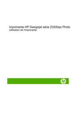 HP DesignJet Z3200 Photo Printer series Mode d'emploi