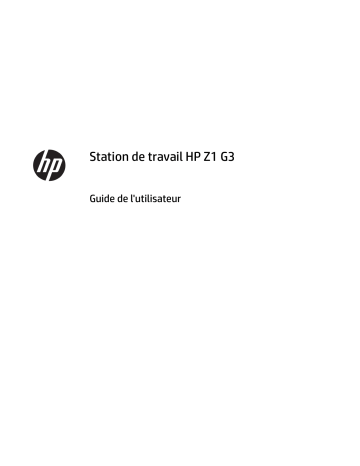 HP Z1 All-in-One G3 Workstation Manuel utilisateur | Fixfr