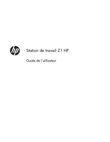HP Z1 All-in-One Workstation Manuel utilisateur | Fixfr