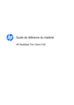 HP t100 Zero Client for MultiSeat Guide de référence