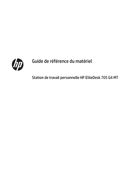 HP EliteDesk 705 G4 Workstation Edition Guide de référence