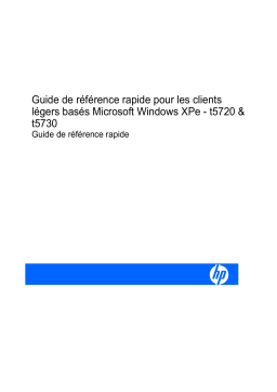 HP Compaq t5730 Thin Client Guide de démarrage rapide