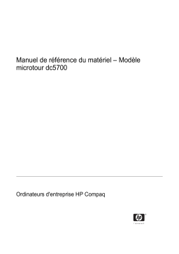 HP Compaq dc5700 Microtower PC Guide de référence