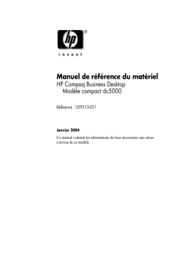 HP Compaq dc5000 Small Form Factor PC Guide de référence