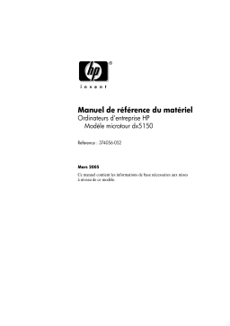 HP dx5150 Microtower PC Guide de référence