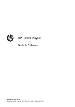 HP Pocket Playlist Manuel utilisateur