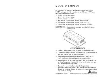 9460 Printer | 9433 SNP | 9460 | 9460SNP | Mode d'emploi | Avery Dennison 9433SNP Operating instrustions | Fixfr