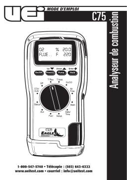 UEi Test Instruments C75 Manuel utilisateur