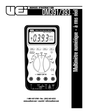 UEi Test Instruments DM391 Manuel utilisateur | Fixfr
