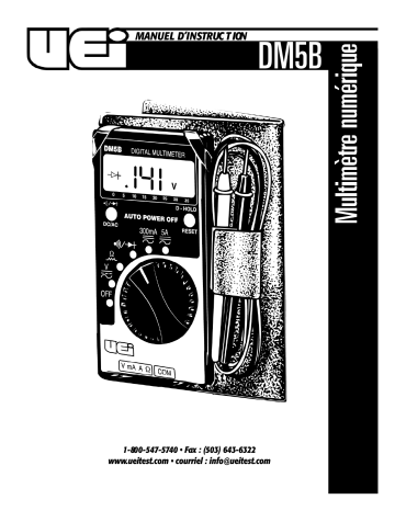 UEi Test Instruments DM5B Manuel utilisateur | Fixfr