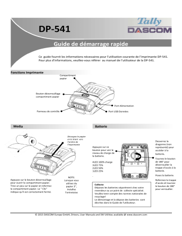 Dascom DP-541 Guide de démarrage rapide | Fixfr