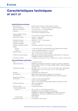 Extron SF 26CT LP spécification