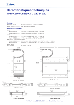 Extron Cable Cubby Drawer spécification