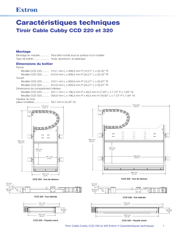 Extron Cable Cubby Drawer spécification | Fixfr